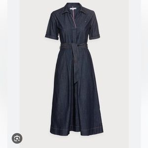 Tommy Hilfiger cotton denim maxi long dress